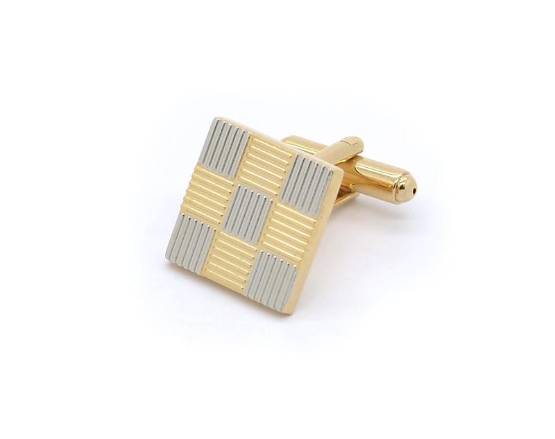 Sample Cufflink with Dual Plating - Gold and Nickel