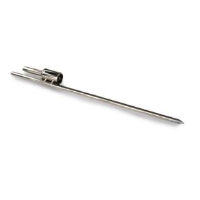 Stainless swivel spike best used in grass or sand for outdoor events.