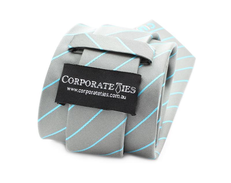 Feature on the back centre of tie, can customise with wording, logo or self.